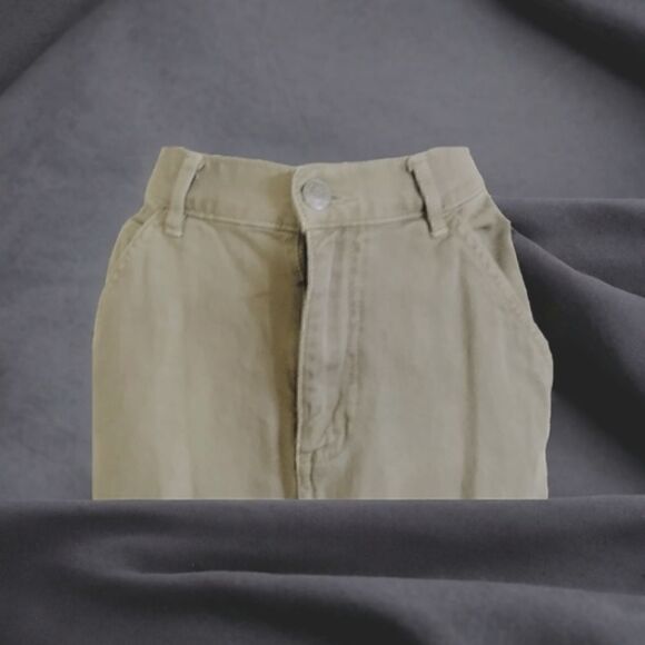 GARAGE CARGO Pants WOMEN'S Tan/Khaki Pockets Baggy Grunge Hip Hop SIZE JR 3 - Picture 3 of 14